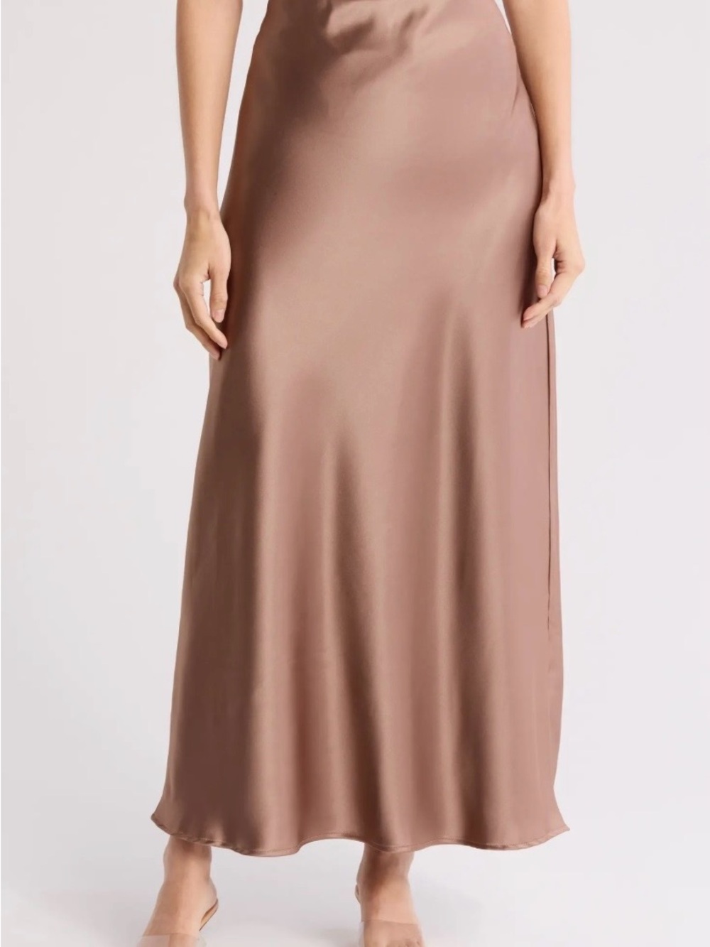 Satin maxi skirt